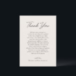 シャノンベージュエレガントな結婚式 サンキューカード<br><div class="desc">エレガントなウェディングシンプルサンキューカードとミニマルデザイン。このクラシックスタイルはOSにフォーマル最適結婚である。</div>