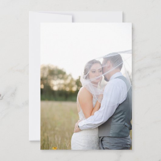 シャノンベージュエレガントな結婚式 サンキューカード (裏面)