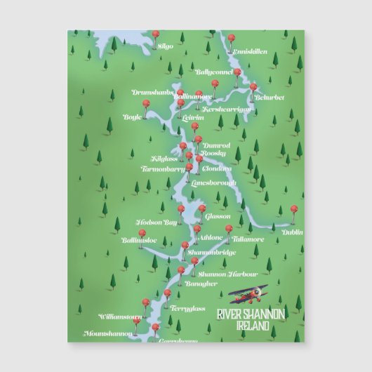 シャノン川の地図 (正面)