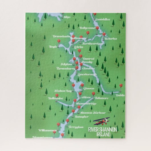 シャノン川の地図 ジグソーパズル (縦)