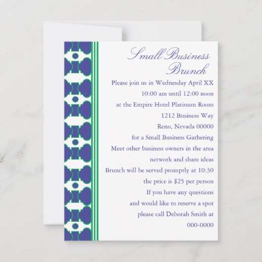 シャノン模様 招待状 (正面)