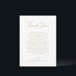 シャノン金ゴールドエレガントな結婚式 サンキューカード<br><div class="desc">エレガントなウェディングシンプルサンキューカードとミニマルデザイン。このクラシックスタイルはOSにフォーマル最適結婚である。</div>