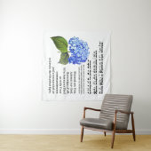 シャバットキャンドルに添えるヒブリアの祝福 ハイドランジア タペストリー (インサイチュ(横))