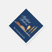 シャバットシャロムカスタムブルーサブバスディナー スタンダードカクテルナプキン (角)