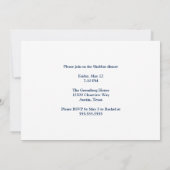 シャバットシャロムユダヤ系ファミリーブルーカスタムディナー 招待状 (裏面)