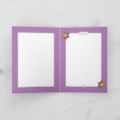 シャバットシャロム(ユダヤ教)メノラーグリーティングカード カード (内部)