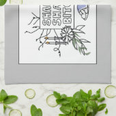 シャバットシャロムB!$@#s!Chalahカバー キッチンタオル (折り畳み)