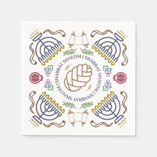 シャバートシャロムカクテルモダンナプキンス スタンダードカクテルナプキン