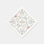 シャバートシャロムカクテル伝統的ナプキンス スタンダードカクテルナプキン (角)