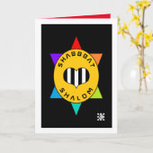 シャバートシャロムスターハートグリーティングカード カード (黄色い花)