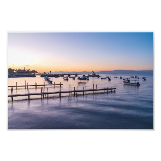 シャパラメキシコの湖の早朝の景色 フォトプリント            (正面)