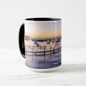 シャパラメキシコの湖の早朝の景色 マグカップ (正面左)