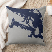 シャビットショブイットスケートボードピローシルバーネイビー クッション (ブランケット)