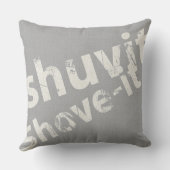 シャビットショブイットスケートボードピローシルバーネイビー クッション (裏面)