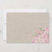 シャビーかわいらしシック・レース&フローラブライダルシャワー 招待状 (裏面)