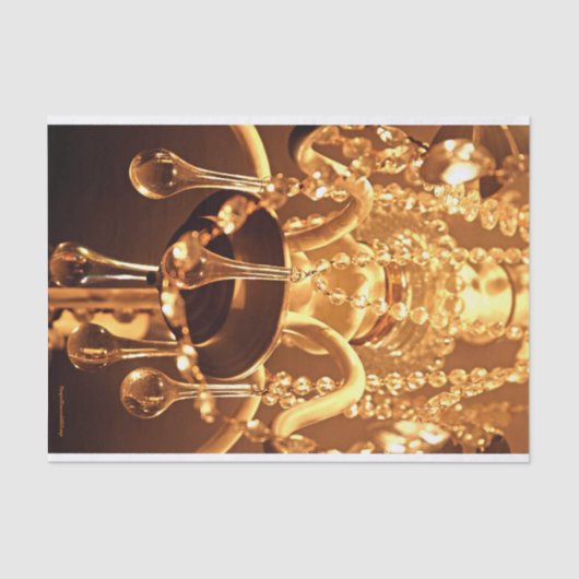 シャビーきらきら光るシャンデリア1-金ゴールド 薄葉紙 (正面)