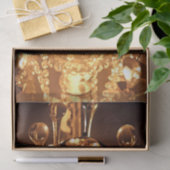 シャビーきらきら光るシャンデリア1-金ゴールド 薄葉紙 (ギフト)