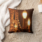 シャビーきらきら光るシャンデリア2-金ゴールド – 平方装飾用クッション クッション (ブランケット)