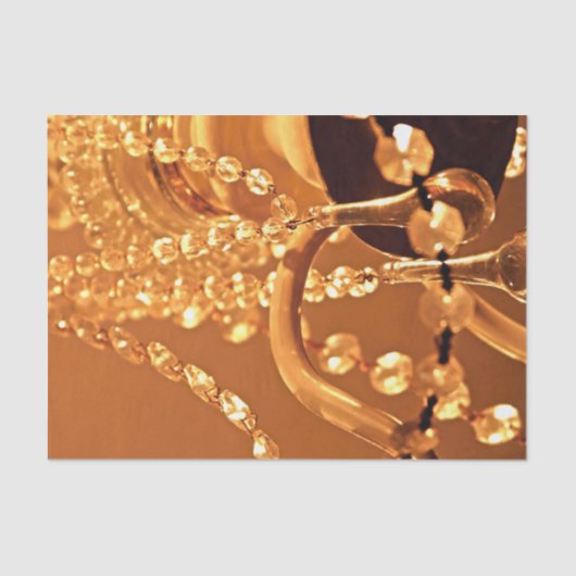 シャビーきらきら光るシャンデリア3-金ゴールド組織ラップ紙 薄葉紙 (正面)