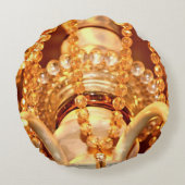 シャビーきらきら光るシャンデリア4-金ゴールドラウンド装飾用クッション ラウンドクッション (裏面)