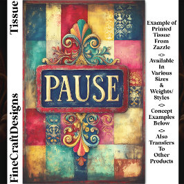 シャビーなシックな一時停止ヴィンテージサインDP5Fデコページ 薄葉紙