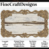 シャビーなシックな木材+金ゴールドスクロールフレームAN2デコページ 薄葉紙