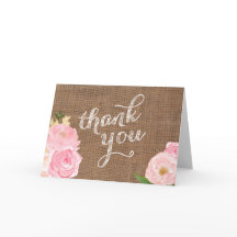 シャビーなスタイルのルースチックチックなウェディングシャワーのお礼