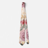 シャビーはっきりしたビーシックバラフローラガーデンフラワー ネクタイ (正面)