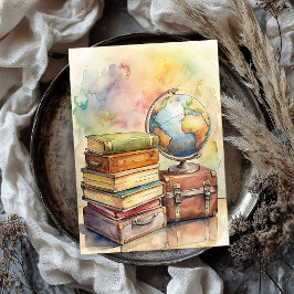 シャビーウォーター色のヴィンテージスーツケースの世界地図 薄葉紙