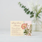 シャビーエレガンスヴィンテージシックなピンクドッグバラ 名刺 (スタンド正面)