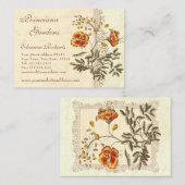 シャビーエレガンスヴィンテージポインシアナフラワーズ 名刺 (正面/裏面)