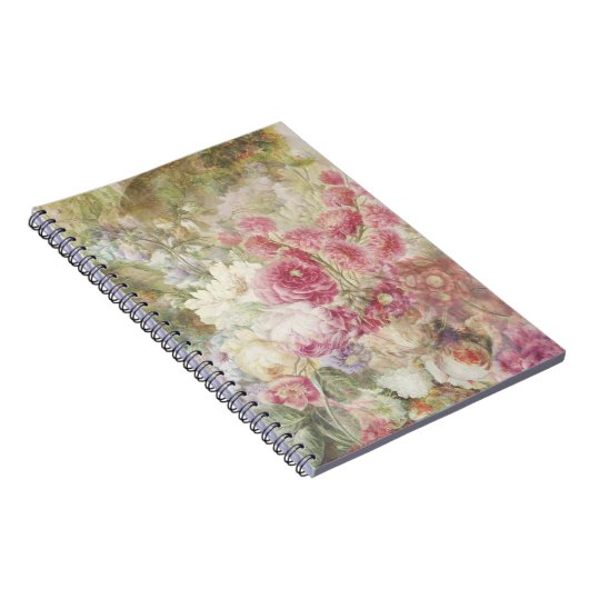 シャビーエレガントビーシックヴィンテージフローラ ノートブック (右側)