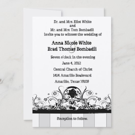 シャビーオールドウェスト結婚式招待状 招待状 (正面)