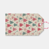 シャビーカスタムシックなヴィンテージクリスマスツリー ギフトタグ (正面(横))