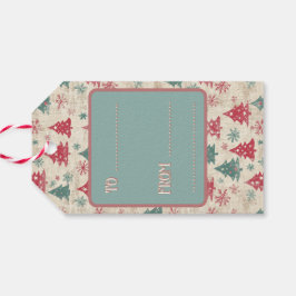 シャビーカスタムシックなヴィンテージクリスマスツリー ギフトタグ