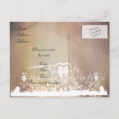 シャビーグランジシック招待状 インビテーションポストカード (裏面)