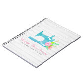 シャビーコテージシック裁縫マシンウ素朴ンド ノートブック (左側)