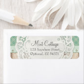 シャビーコテージシックdoilyカントリー差出人住所 ラベル (インサイチュ)