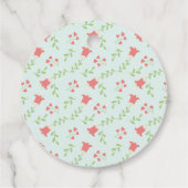 シャビーシックなアフタヌーンティーパーティー誕生日かわいい フェイバータグ (裏面)