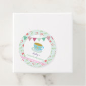 シャビーシックなアフタヌーンティーパーティー誕生日かわいい フェイバータグ (インサイチュ)