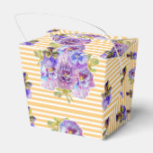 シャビーシックなイエローストライプフローラパンスィビーボックス フェイバーボックス (裏面サイド)