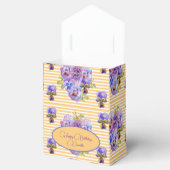 シャビーシックなイエローストライプフローラパンスィビーボックス フェイバーボックス (オープン)