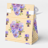 シャビーシックなイエローストライプフローラパンスィビーボックス フェイバーボックス (裏面サイド)