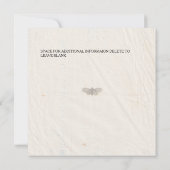 シャビーシックなウェディング プレスドフラワーのウェディング招待状 招待状 (裏面)