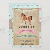 シャビーシックなウエスタンホースパーティー招待状 招待状 (正面/裏面)