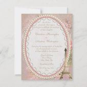 シャビーシックなエッフェル塔のウェディング招待状 招待状 (裏面)