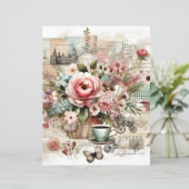 シャビーシックなコテージコア コラージュ スクラップブック ジャーナル (スタンド正面)