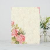 シャビーシックなスクラップブック紙とバラ (スタンド正面)