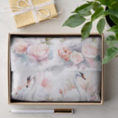 シャビーシックなスワンコラージュ1デクページ紙 薄葉紙 (ギフト)