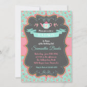 シャビーシックなティーパーティーの招待状 | ヴィンテージパーティー 招待状 (正面)